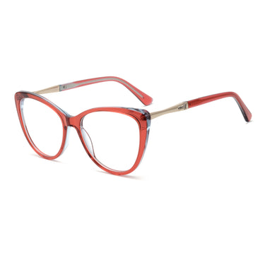 Women Vista Eyeglasses: Marta - Red  - SpaceSMART Eye Clinic (Diagonal View)